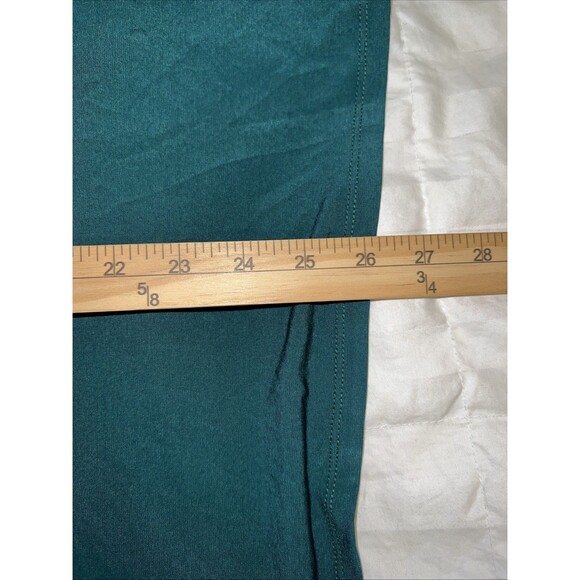 ModCloth Green Midi Dress Large Fit Flare Stretch Cinch Waist Pleated Sleevless - Picture 11 of 11